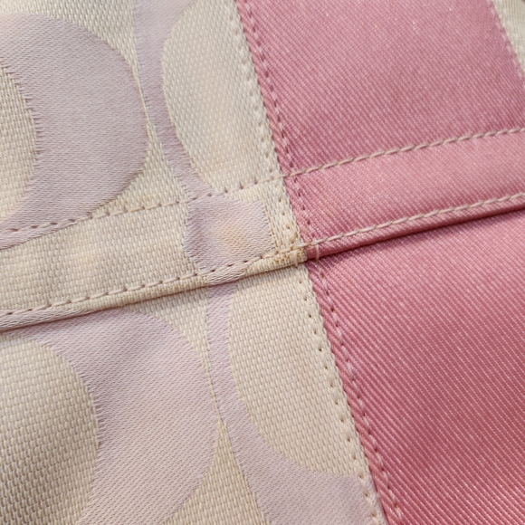 Coach Pink and Cream Crossbody Bag with Leather Trim - Picture 6 of 16